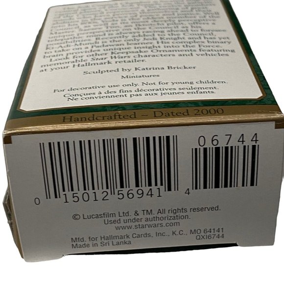Hallmark Star Wars Jedi Council Saesee Tiin Yoda Ki-Adi-Mundi 3 Ornament Set - Picture 4 of 7